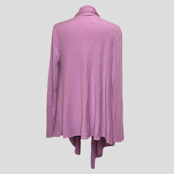 Jockey Women's Pink Open Front Cardigan Small Modal Blend Drape Hem - Picture 3 of 5